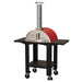 WPPO - WKK-01S-WS-Red Karma 25" Wood Fired Pizza Oven with Black Cart - Red