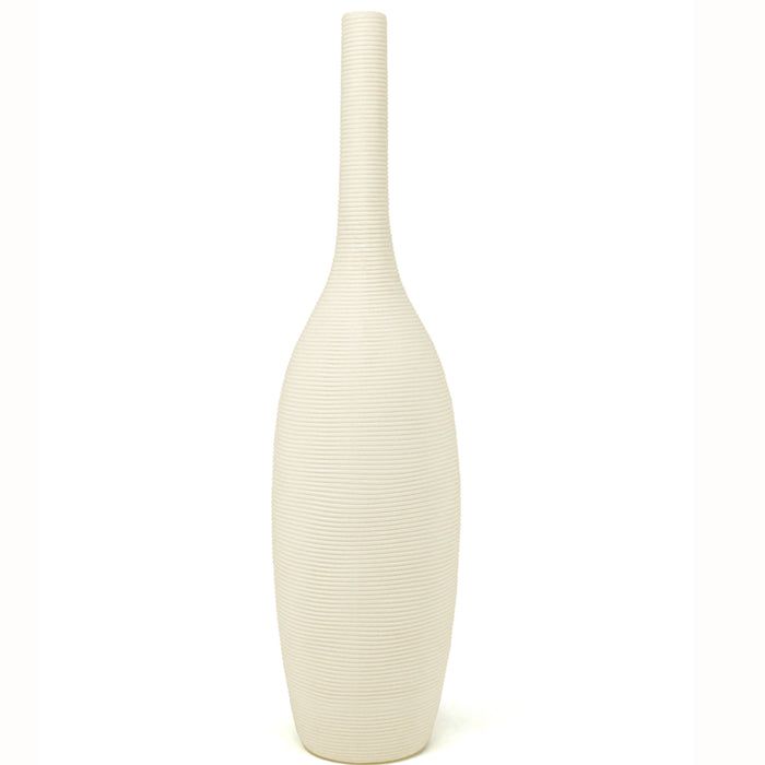 Natural Living 3480601WH Textured Bud Vase