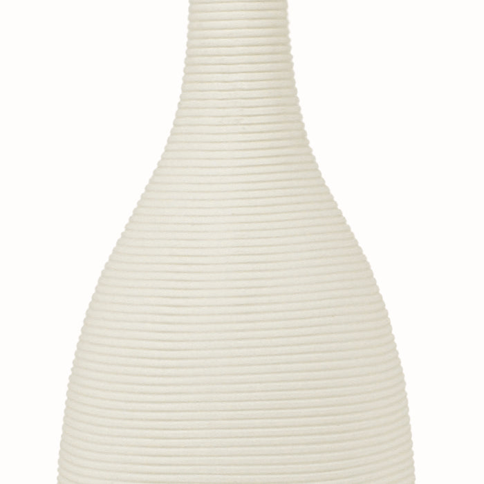 Natural Living 3480601WH Textured Bud Vase
