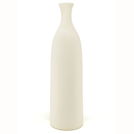 Natural Living 3480602WH Tall Textured Vase