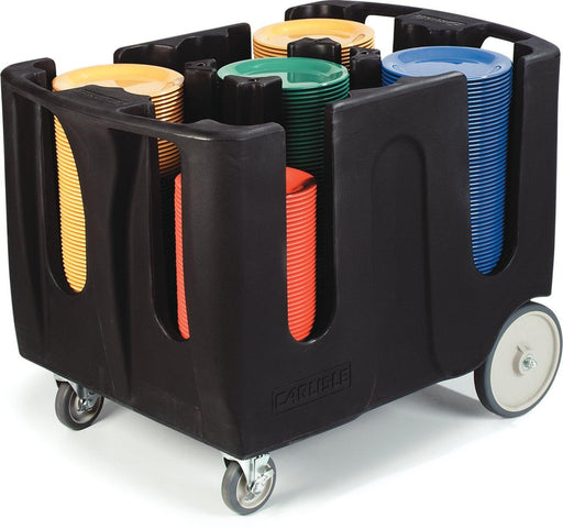 Carlisle | Optimizer™ Dish Dolly w/ 4 Dividers - ADD4 BLACK - Kitchen Equipped