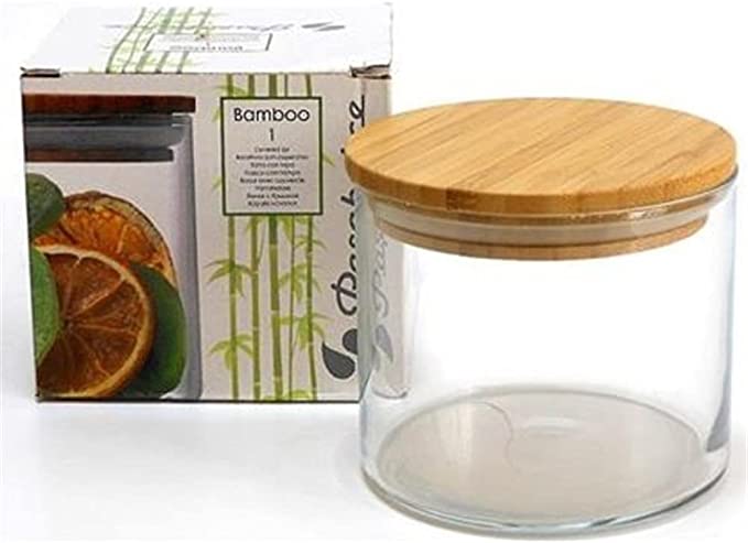 Pasabahce Storage Jar with Bamboo Lid -700ml