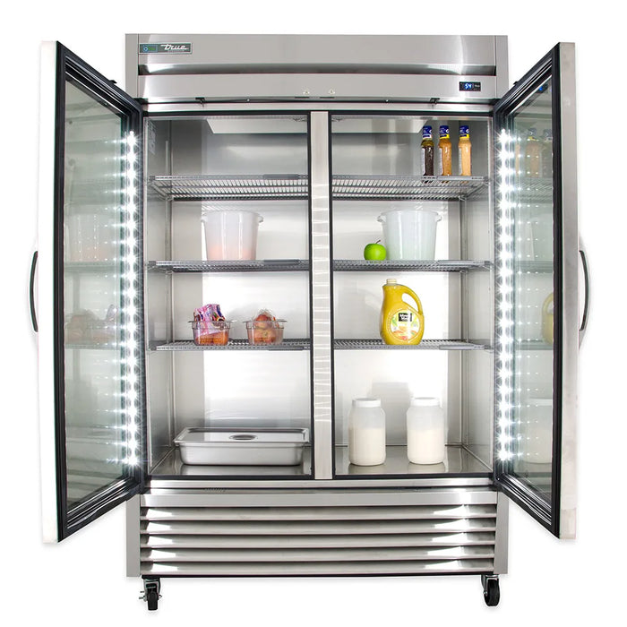 True - Refrigerator with two glass doors &  LED Lighting  T-49G-HC~FGD01