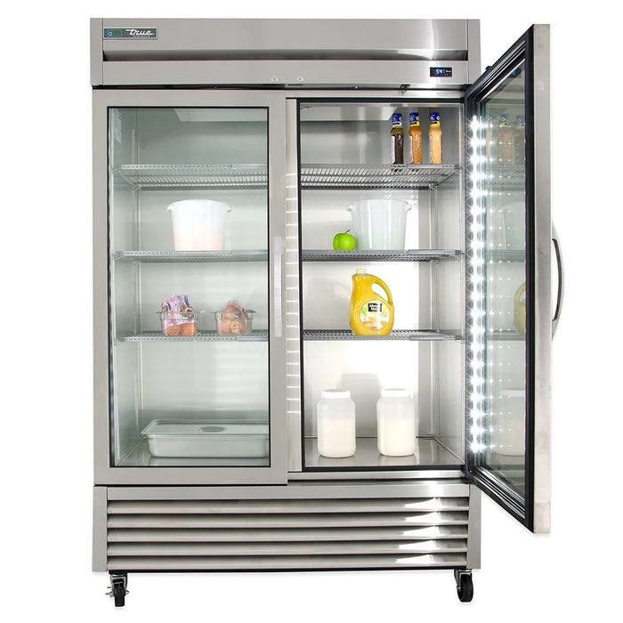 True - Refrigerator with two glass doors &  LED Lighting  T-49G-HC~FGD01