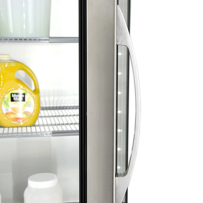 True - Réfrigérateur avec deux portes vitrées et éclairage LED T-49G-HC~FGD01 