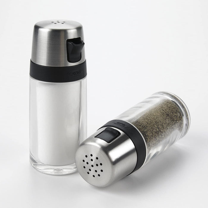 Oxo Salt and Pepper Shaker Set, Stainless Steel