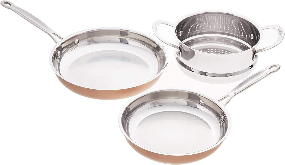 Cuisinart - CSS-10MCC 10-PIECE CLASSIC COLLECTION METALLIC STAINLESS STEEL COOKWARE SET - COPPER