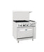 Cook Rite by Atosa - AGR-4B12GR Natural Gas 36" Range Oven with 12" Right Griddle Top - 27,000 Btu