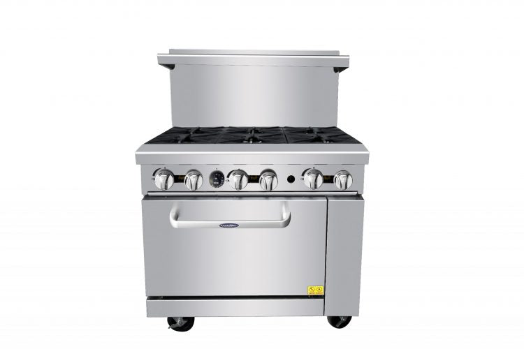 Cook Rite by ATOSA - Cuisinière à gaz AGR-6B 36″ (modèle 6 brûleurs)