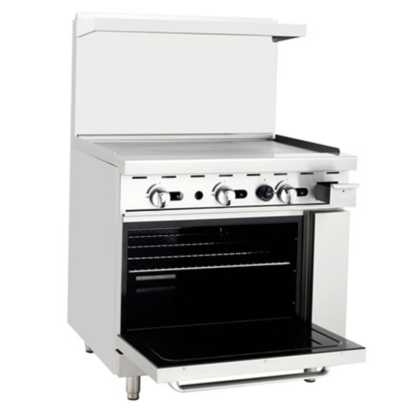 Cook Rite by Atosa - AGR36G 36″ Gas Range, 36″ Griddle, 26.5″ Wide Oven, Natural Gas