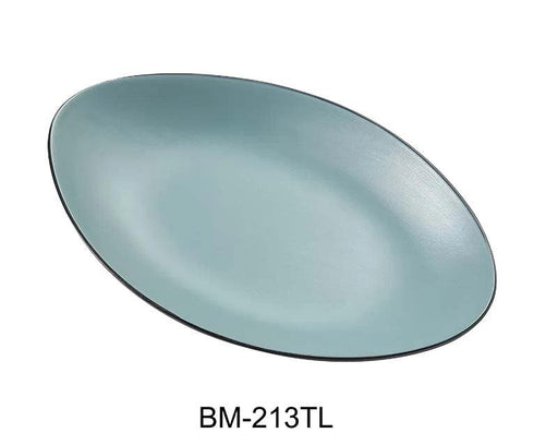 Yanco - Birmingham Teal -  Deep Oval Plate - Kitchen Equipped