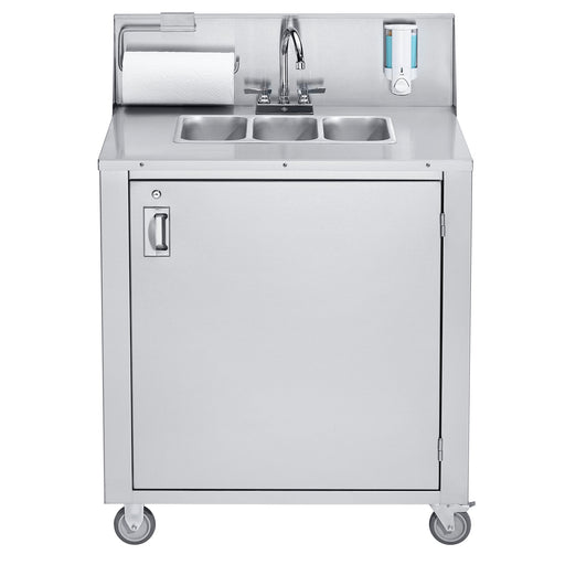 Crown Verity CV-PHS-3 Triple Bowl Hot/Cold Portable Hand Sink | Kitchen Equipped