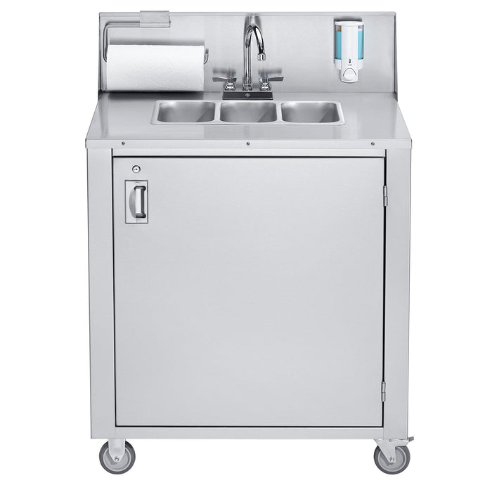 Crown Verity CV-PHS-3C Triple Bowl Cold Portable Hand Sink | Kitchen Equipped