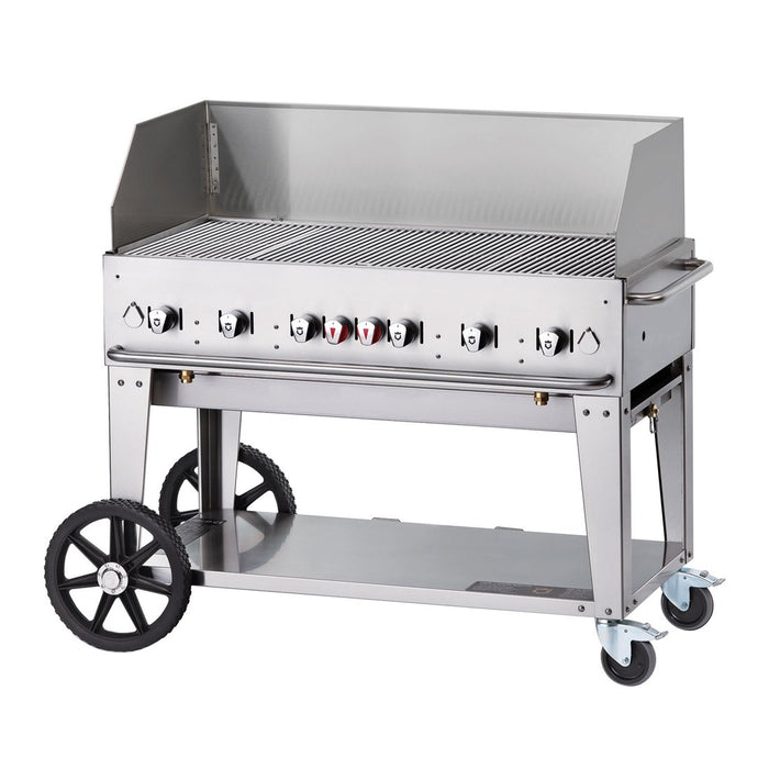 Crown Verity MCB-48WGP 48" Mobile BBQ Grill with Wind Guard Package - Liquid Propane | Kitchen Equipped
