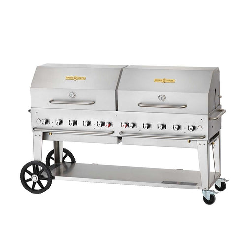 Crown Verity MCB-72RDP 72" Mobile BBQ Grill with Roll Dome Package - Liquid Propane | Kitchen Equipped