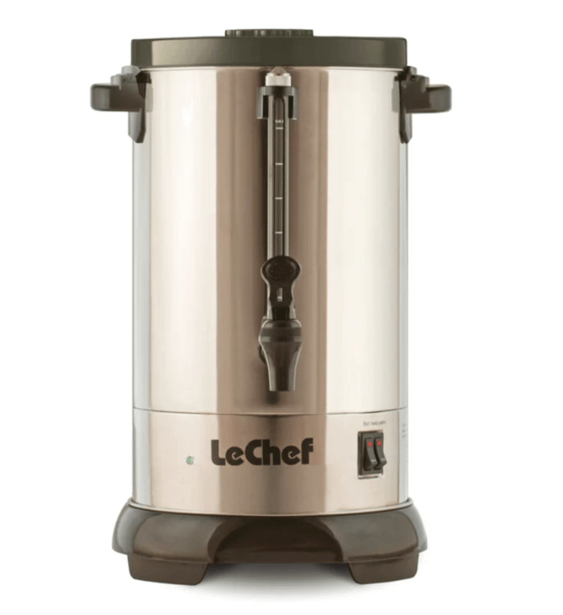 LE'CHEF ELECTRIC HOT WATER URN 40 CUP MODEL LUR40 — Kitchen Equipped