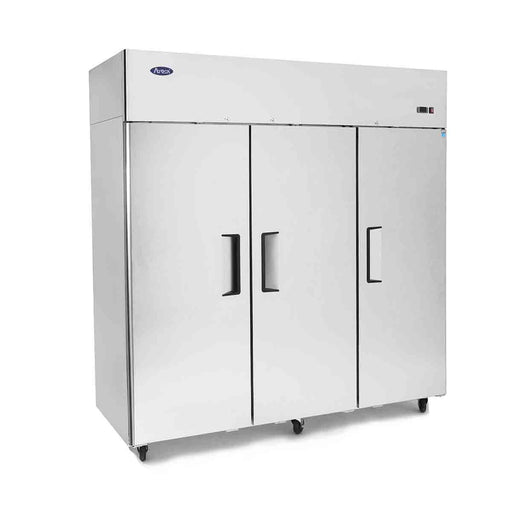 Atosa MBF8003 Top Mount Solid Three Door Reach-In Freezer - 115/208-230V - Kitchen Equipped