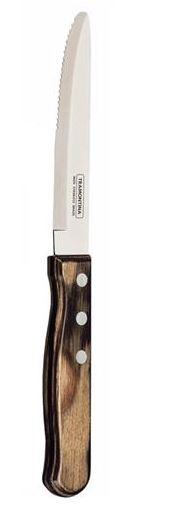 Round Steak Knife Brown Poly Wood - 21115095B | Kitchen Equipped