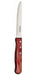 Round Steak Knife Red Poly Wood | Kitchen Equipped