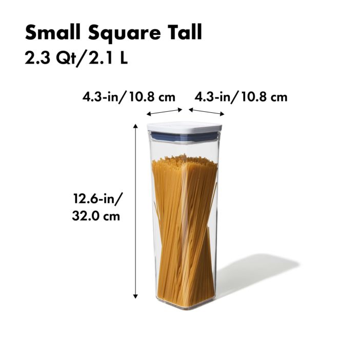 OXO POP Container - Small Square Tall (2.3 Qt.) – The Cook's Nook