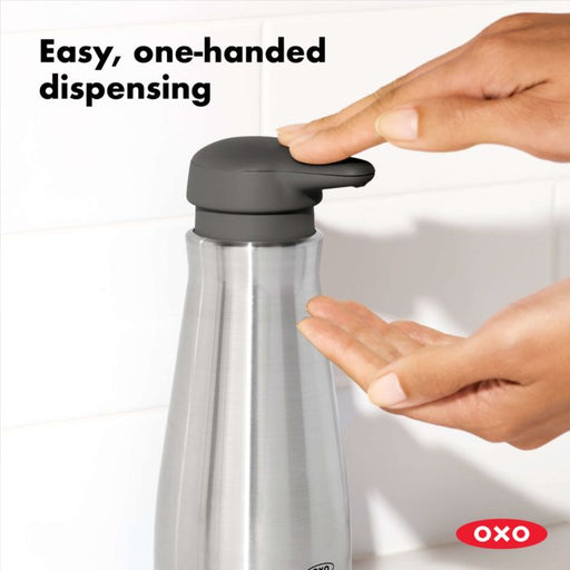 OXO Steel Soap Dispensing Palm Brush 1068588 Dish Scrubber New