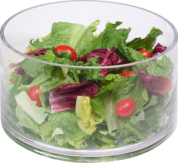 Glass Cylinder Salad Bowl | Kitchen Equipped