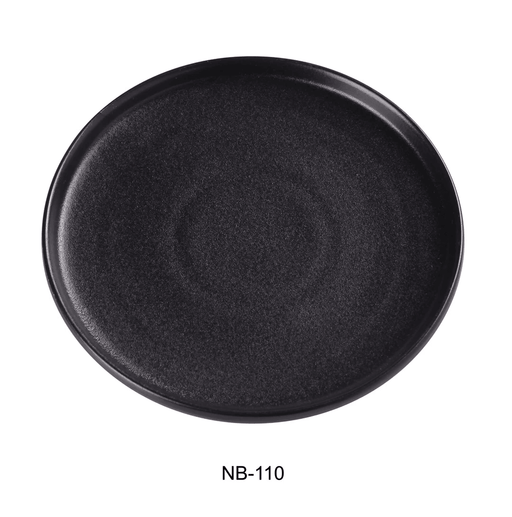Yanco -  Noble Black - ROUND PLATE WITH UPRIGHT RIM - Kitchen Equipped