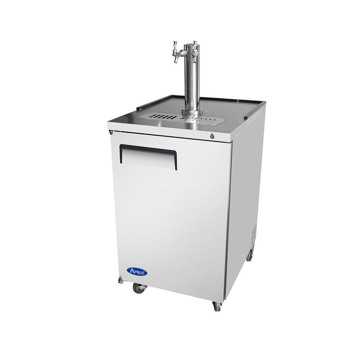 Atosa MKC23 - 23" Dual Faucet Beer Dispenser Keg Cooler - Stainless Steel