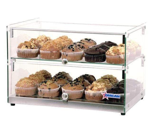 Omcan - 2 Tier Bakery Display Case with Front and Rear Doors - 22" Wide | Kitchen Equipped