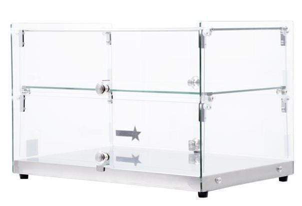 Omcan - 2 Tier Bakery Display Case with Front and Rear Doors - 22" Wide