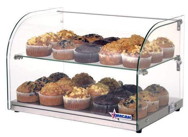 Omcan - 2 Tier Bakery Display Case with Front and Rear Doors - 22" Wide | Kitchen Equipped