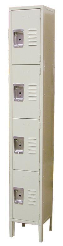 Omcan - 4 Tier Steel Painted Locker | Kitchen Equipped
