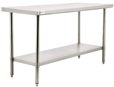 Omcan - ALL Stainless Steel Work Table with Undershelf - 24" Deep
