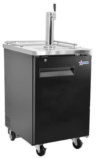 Omcan BD-CN-0007-HC - 23" One Door Bar Cooler with One Beer Dispenser - 1 Keg | Kitchen Equipped