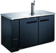 Omcan BD-CN-0019-HC - 59" Two Door Bar Cooler with One Beer Dispenser - 2 Kegs | Kitchen Equipped