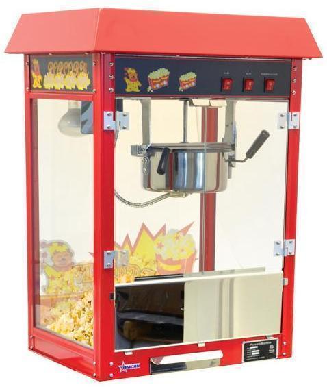 Omcan CE-CN-0227-R - 8 oz. Commercial Popcorn Machine | Kitchen Equipped