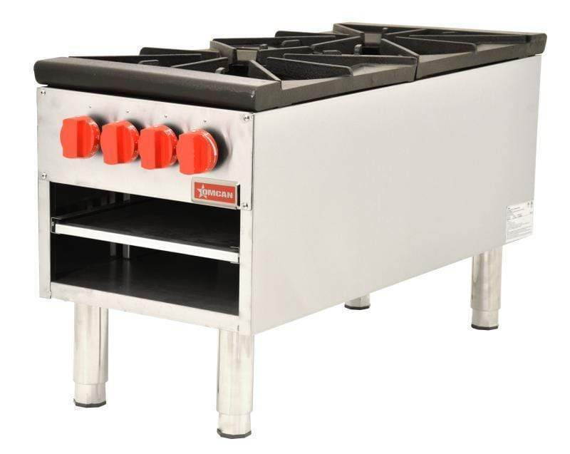 Omcan CE-CN-1060-S - Double Gas Stock Pot Range - 200,000 BTU | Kitchen Equipped
