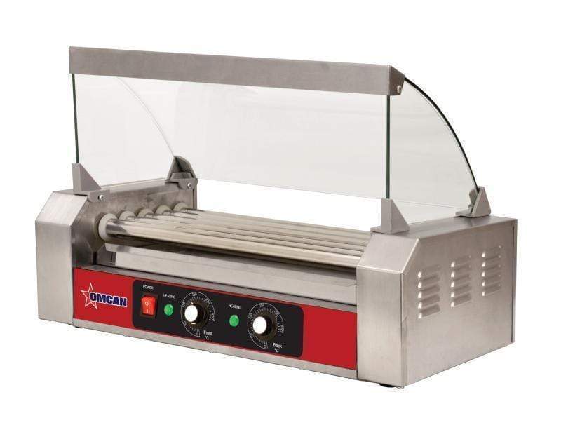 Omcan FW-CN-0005-E - 5 Roller Hot Dog Roller Grill - 12 Hot Dog Capacity
