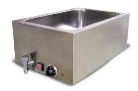 Omcan FW-CN-0023 - Full Size Food Warmer with Drain - 1200w | Kitchen Equipped