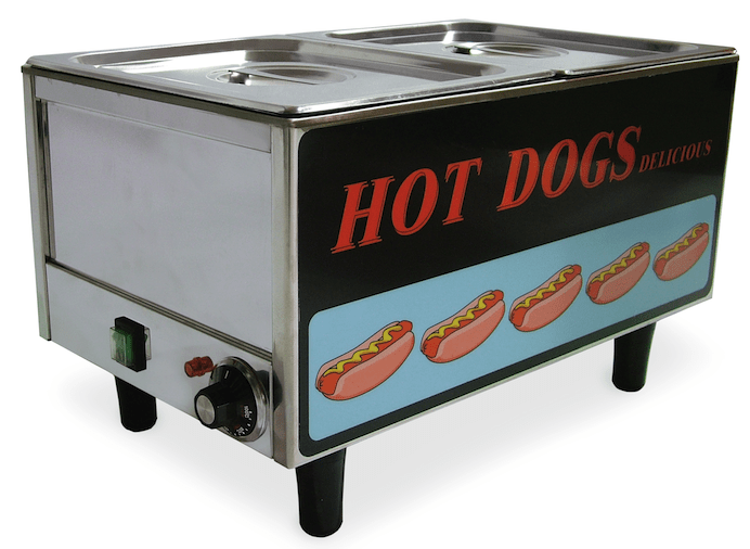 Omcan FW-TW-3050 - Hot Dog Steamer & Bun Warmer - 50 Hot Dogs & 30 Buns | Kitchen Equipped