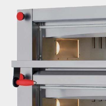 Omcan PE-IT-0048-D - Double Deck Electric Pizza Oven - 27" x 27" x 6" Decks