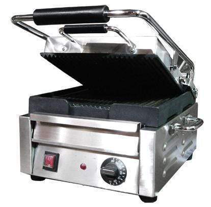 Omcan PG-CN-0515-R - 10" x 11" Grooved Panini Grill | Kitchen Equipped