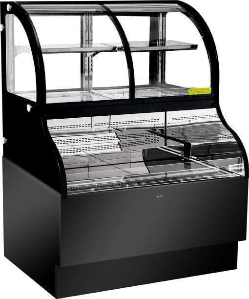 Omcan RE-CN-0483 - 48" Floor Model Dual Service Open Cooler - 16 Cu. Ft. | Kitchen Equipped