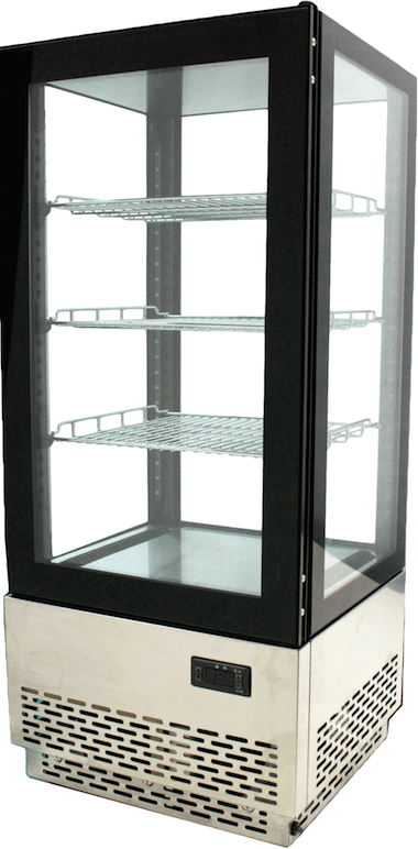Omcan RS-CN-0078 - 17" Countertop Full Service Refrigerated Display Case - 2 Cu. Ft. | Kitchen Equipped