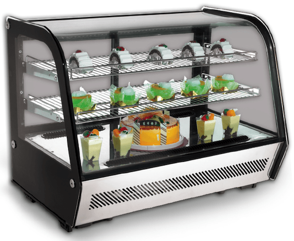 Omcan RS-CN-0160 - 35" Countertop Full Service Refrigerated Display Case - 5 Cu. Ft | Kitchen Equipped