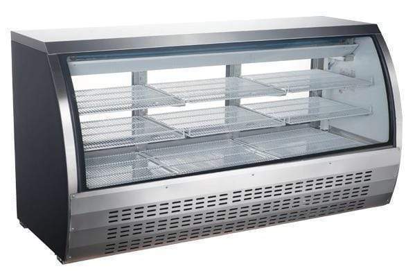 Omcan RS-CN-0200 - 82" Floor Model Full Service Refrigerated Deli Case - 32 Cu. Ft. | Kitchen Equipped