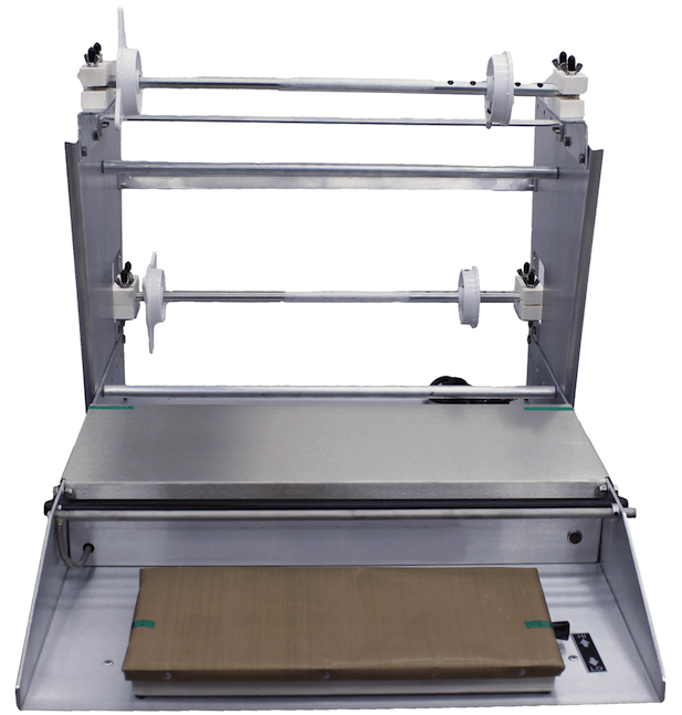Omcan SE-US-0533-T - Three Roll Shrink Wrap Machine - 6" x 15" Hot Plate | Kitchen Equipped