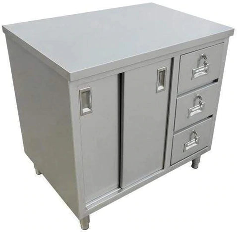 Omcan - Stainless Steel Work Table with Cabinet & Drawers - 30" Deep