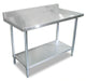 Omcan - Stainless Steel Work Table with Undershelf & Backsplash - 24"/30" Deep