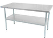 Thorinox - Stainless Steel Work Table with Undershelf - 24" Deep | Kitchen Equipped